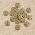 Round Handmade Script Metal Charms in Silver and Bronze Tones view 6