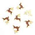 Enamel-Look Gold Silver Reindeer Alloy Charms in 14 Styles view 6
