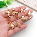 Yellow Turtle and Octopus Shell Charms with 17 Listed Options view 3