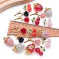 Red Cherry and Strawberry Metal Charms with 9 Listed Options view 4