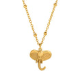 Elephant Head Pendant Satellite Bead Chain Necklace view 5