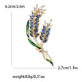 Double Wheat Sheaf Brooch in Five Enamel Color Layouts view 10