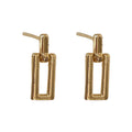 Geometric Stud Earrings Five Shape Options Polished Metal Jewelry view 5