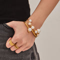 Freshwater Pearl Open Cuff Bangle Multi Style Finishes view 4