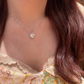 Silver Crystal Heart Studs Necklaces And Bracelets Six Styles view 11