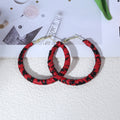 Thirty Three Fabric Wrapped Patterned Mixed Statement Earrings view 1