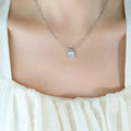 Square Shell And Black Acrylic Pendant Necklace Multi view 4