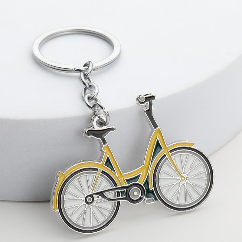 Metal Bicycle Keychain Fashion Gift for Students and Cyclists