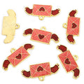 Red Love Letter and Heart Enamel Charm Collection for Jewelry Making view 6
