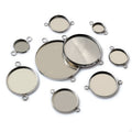 Round Double Loop Pendant Trays Jewelry Making Components view 3