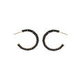 Bamboo Segment C-Shape Enamel Hoop Stud Earrings Six Colors view 5