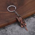 Solid Metal Tank Model Keychain, Three Antique Color Finishes view 6