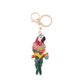 Enamel Parrot Keychain Rhinestone Metal Bird Bag Charm view 5