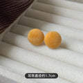Colorful Flocked Round Stud Earrings Fashion Jewelry view 6