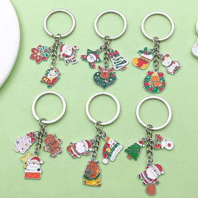 Image 1 showing christmas keychain with various designs.