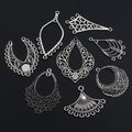 Bohemian Silver Tone Connector Pendants in Eight Ornate Designs view 2