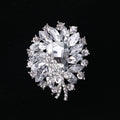 Assorted Clear Crystal Floral And Leaf Brooch Collection view 7
