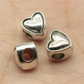8x8x7mm 1.5g Multicolor Zinc Alloy Heart Large Hole Beads for DIY Bracelet Necklace Jewelry Making