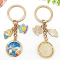 Six Mermaid Shell Ocean Scene Metal Keychain Designs view 2