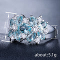 Mixed-Cut Floral Cluster Wide Ring In Eight Stone Colors view 4