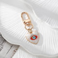 Gold Tone Evil Eye Printed Heart Lobster-Clasp Charms in Six Designs view 7