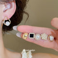 Gold Pearl Stud Earring Set Six Pairs Card Assortment view 2