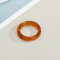 Chunky Translucent Resin Band Rings in Five Neutral and Bright Colors view 8