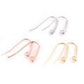 Long Kidney Wire Earring Hooks in Three Metal Finishes view 1