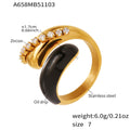 Chunky Open Bypass Rings Polished And Enamel Styles view 10