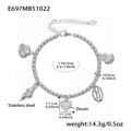 Stainless Bead Charm And Plain Ball Bracelets Styles view 6