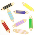 Colorful Enamel Pencil Jewelry Components For DIY Earrings And Bracelets Charms view 4
