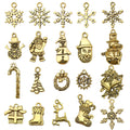 Matte Gold-Tone Snowflake and Christmas Tree Metal Charms with 26 Listed Options view 5