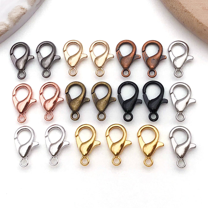 Alloy Metallic Lobster Clasp Jewelry Findings with 10 Listed Options