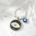 Evil Eye Glass Cabochon Keychain 9 Blue Eye Styles view 6