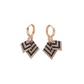 Black And White Crystal Diamond Drop Convertible Earrings view 5