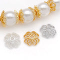 Six Pattern Metal Bead Caps in Three Finishes Jewelry Findings view 3