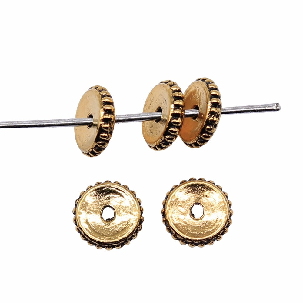 6x6mm 0.2g Multicolor Zinc Alloy Round Spacer Beads for Bracelet Necklace DIY Jewelry Findings