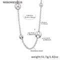 Long Hollow Coffee Bean Station Necklace Gold Or Steel Tone view 7