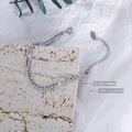 Steel Double Layer Zircon Tennis Bead Bracelet Extender view 2