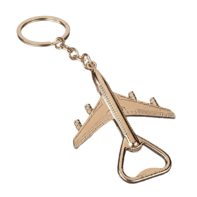 Vintage Airplane Bottle Opener Alloy Keychain Wedding Favor Gift
