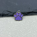 Enamel Paw Print Charm Pendant Silver Tone Five Colors view 7