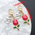 Six Color Tulip Thank You Lobster Clasp Charms for Accessory Making view 9