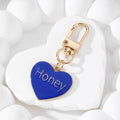 Gold Tone Honey Heart and Round Clip Keychains in Eight Colors view 6