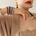Baguette Cubic Zirconia Necklace And Bracelet Multi Color Set view 4