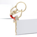 Gold Tone Rhythmic Gymnast Brooch With Red Enamel Costume view 3