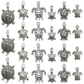 Antique Silver Turtle Metal Charms with 7 Listed Options view 1