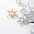 Gold Tone Silver Tone Five Point Star Crystal Pearl Look Two Designs Metal Brooch Pin view 4