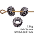 Dotted Flat Round Spacer Beads in Two Antique Finishes view 5