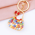 Mixed Bow Pearl Handbag and Jelly Handbag Keychains with Fortune Loops view 3