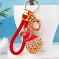 Pearl Jeweled Fortune Pouch Keychains in Twelve Pictured Options view 9